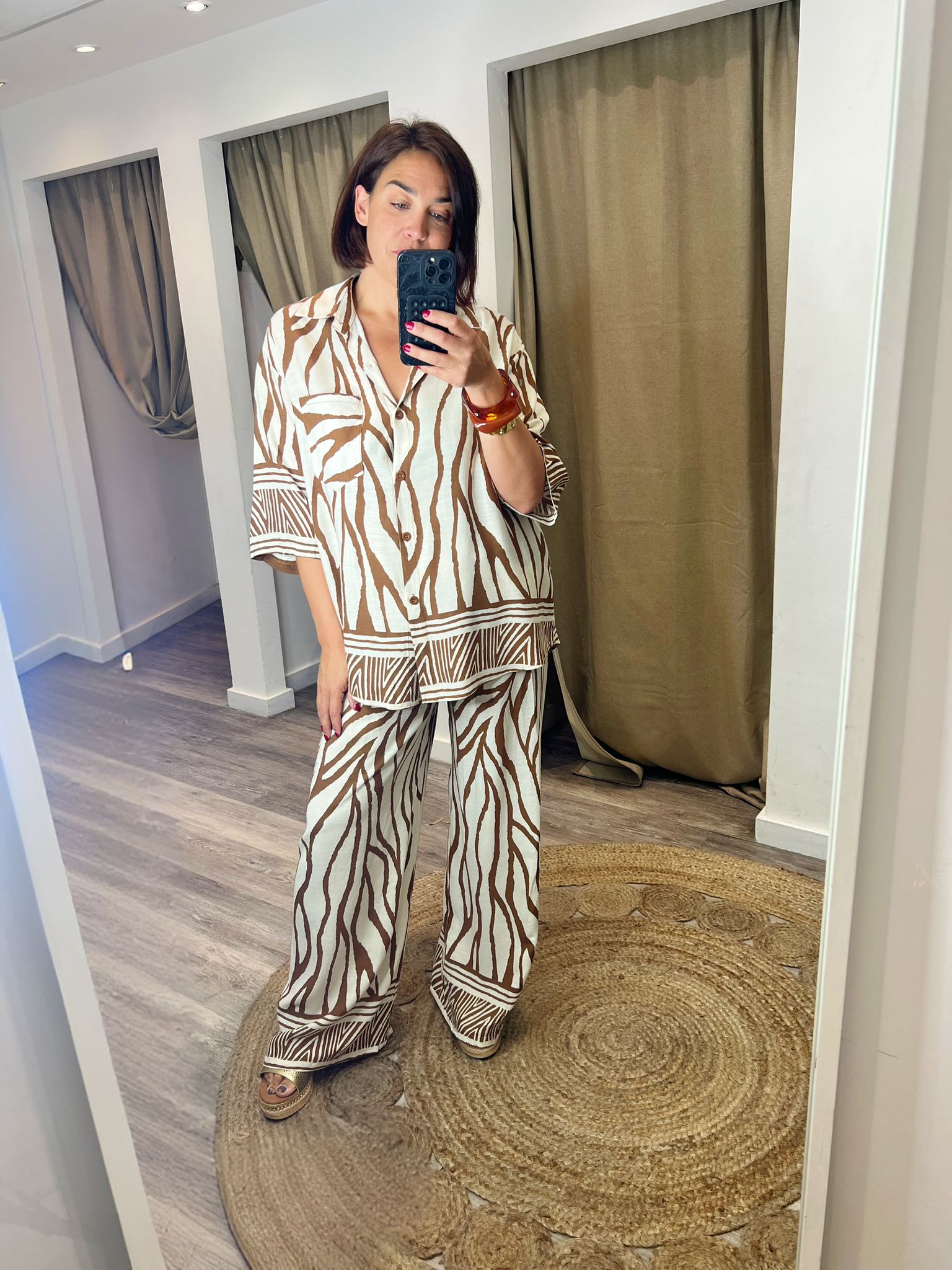 Zoe Print Trouser and Shirt Co-Ord