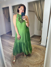 Vicki Silk Style Midi/Maxi Dress
