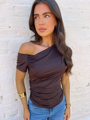 Gina Brown Asymmetric Fitted Top