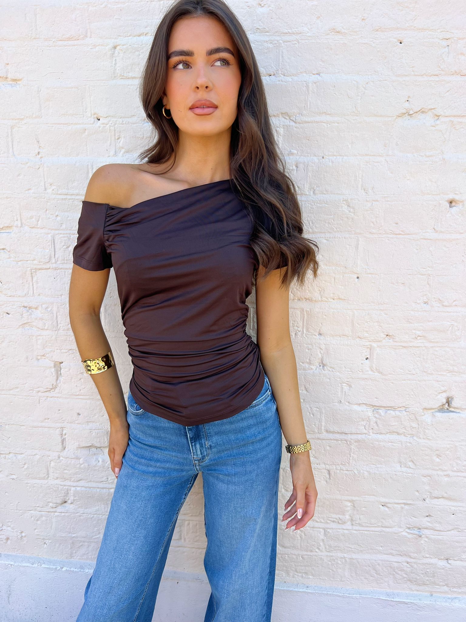 Gina Brown Asymmetric Fitted Top