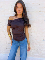 Gina Brown Asymmetric Fitted Top