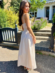 Zara Cream Bodice Detail Midi Dress