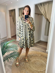 Annie Boho Smock Short Dress