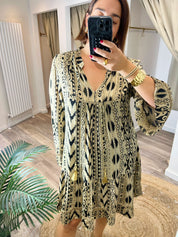 Annie Boho Smock Short Dress