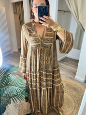 Annie Tan Boho Smock Midi/Maxi Dress