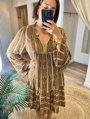 Annie Boho Smock Short Dress