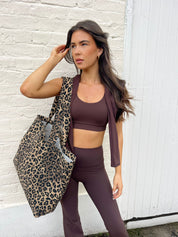 AGON Signature Espresso Cross-Back Crop-Top