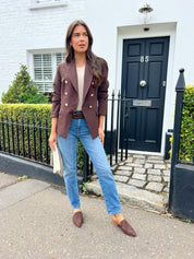 Emily Stretch Ankle Length Blue Denim Jean