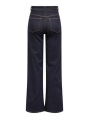 Madison Dark Denim Wide-Leg Jeans