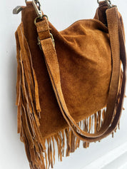 The Sienna Real Suede Tassel Bag
