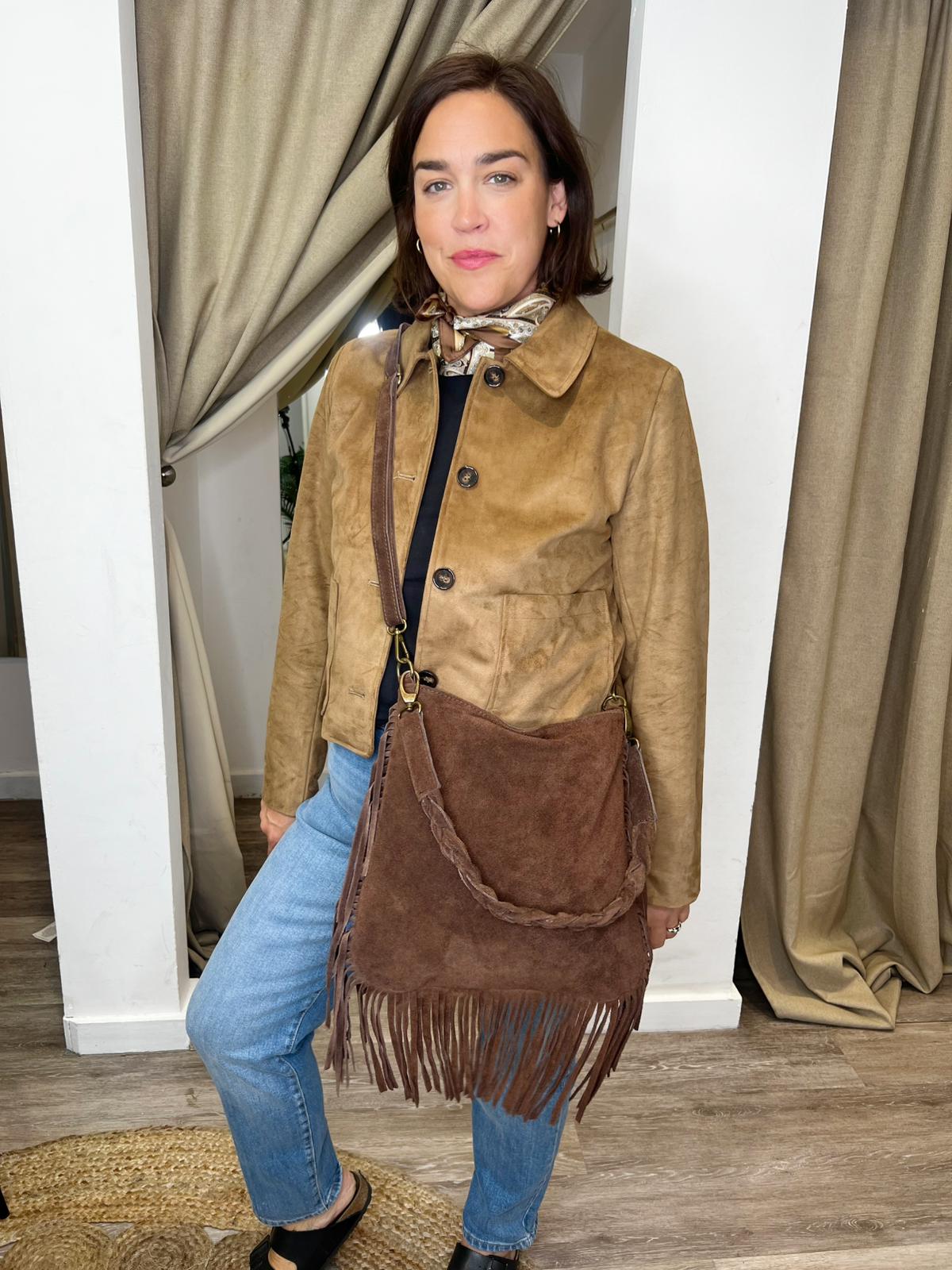 The Sienna Real Suede Tassel Bag