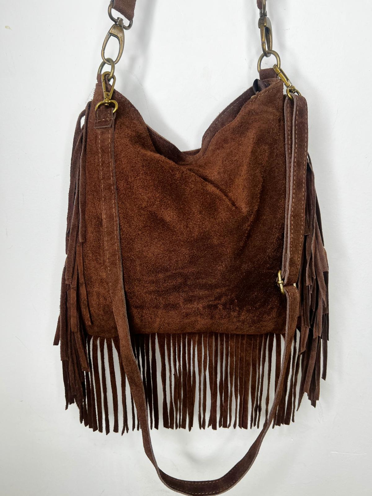 The Sienna Real Suede Tassel Bag