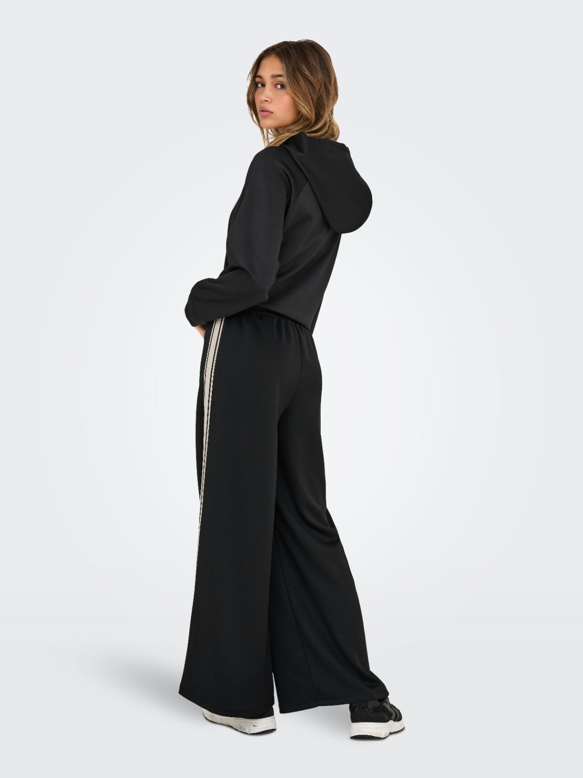 Asta Black Side-Stripe Trousers