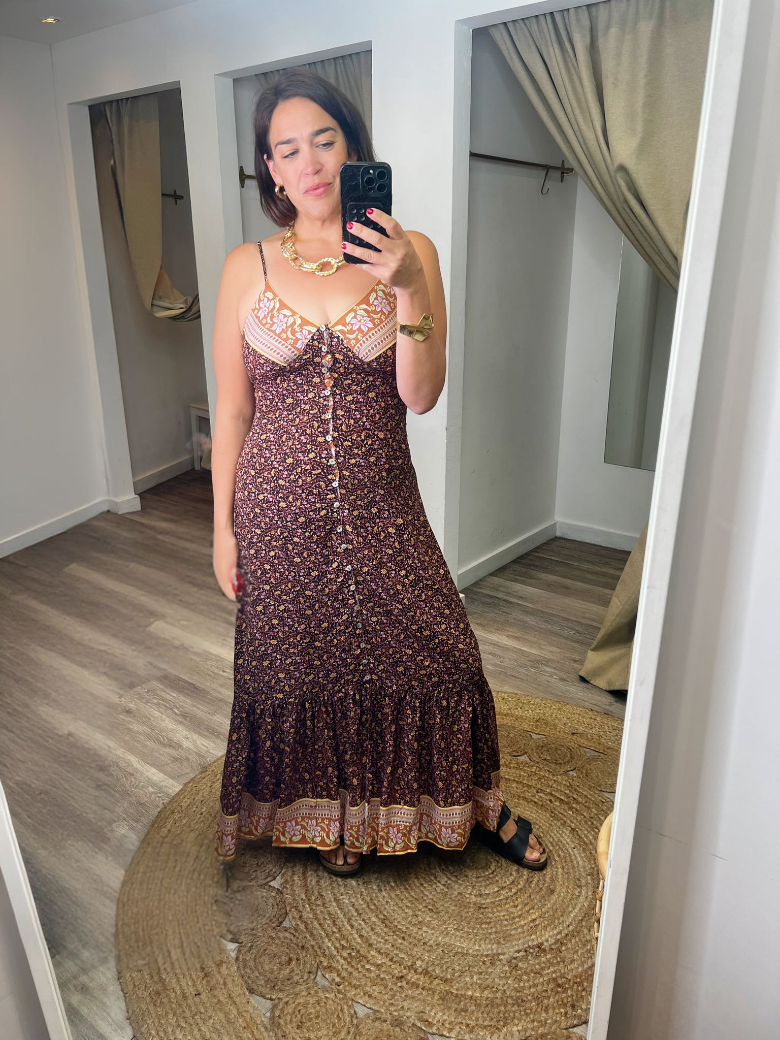 Melissa Mix-Print Maxi Dress