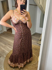 Melissa Mix-Print Maxi Dress