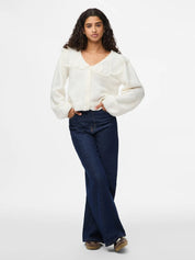 Abby White  Lace Collar Cardigan
