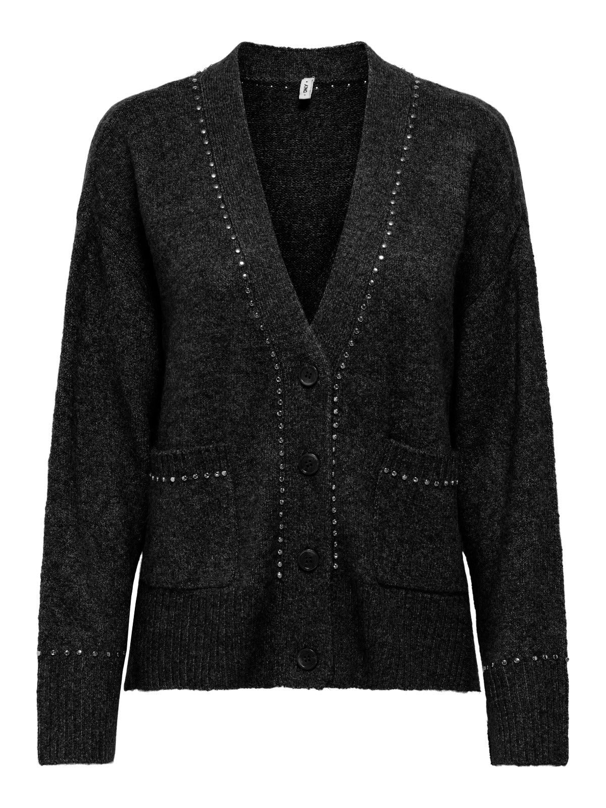 Elsie Black Stud Detail Cardigan