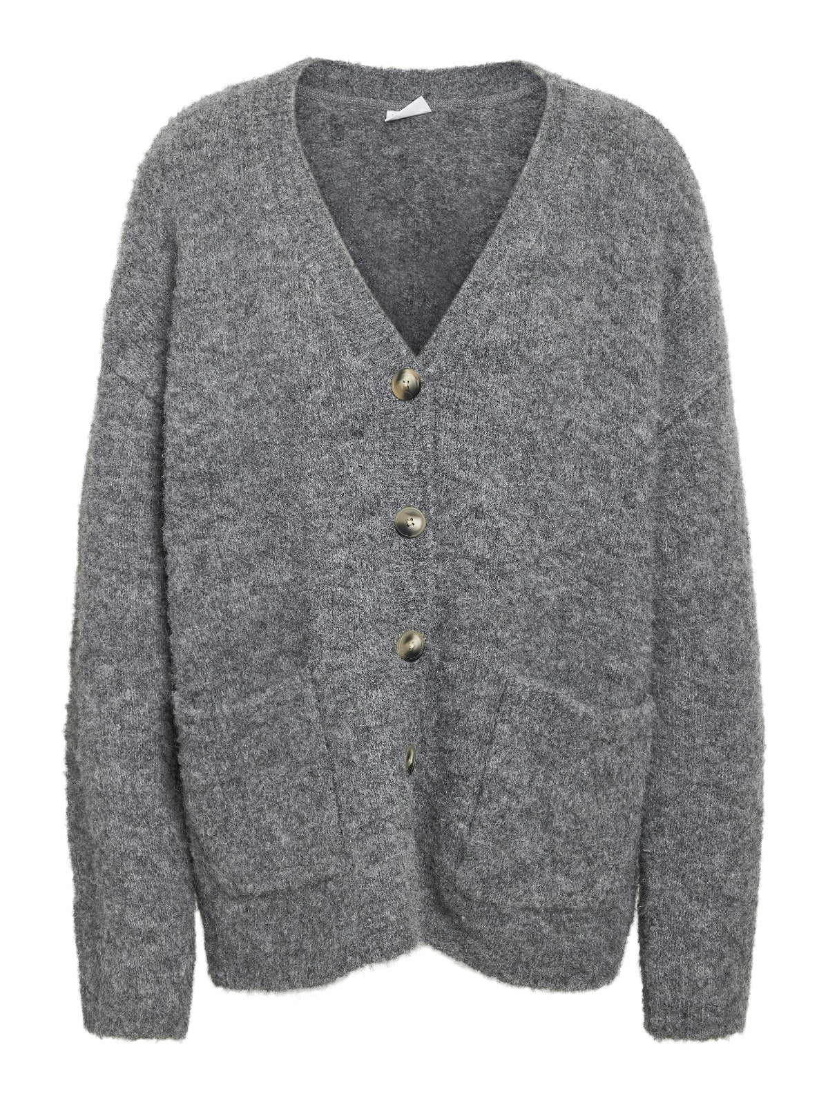 Dolly Grey V-neck Longline Cardigan