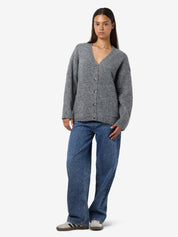 Dolly Grey V-neck Longline Cardigan
