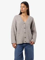 Dolly Beige V-neck Longline Cardigan