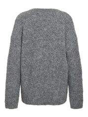 Dolly Grey V-neck Longline Cardigan