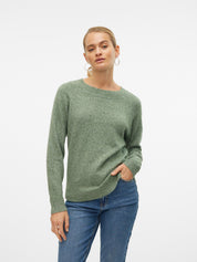 Doffy Green Long Sleeve Knit Pullover