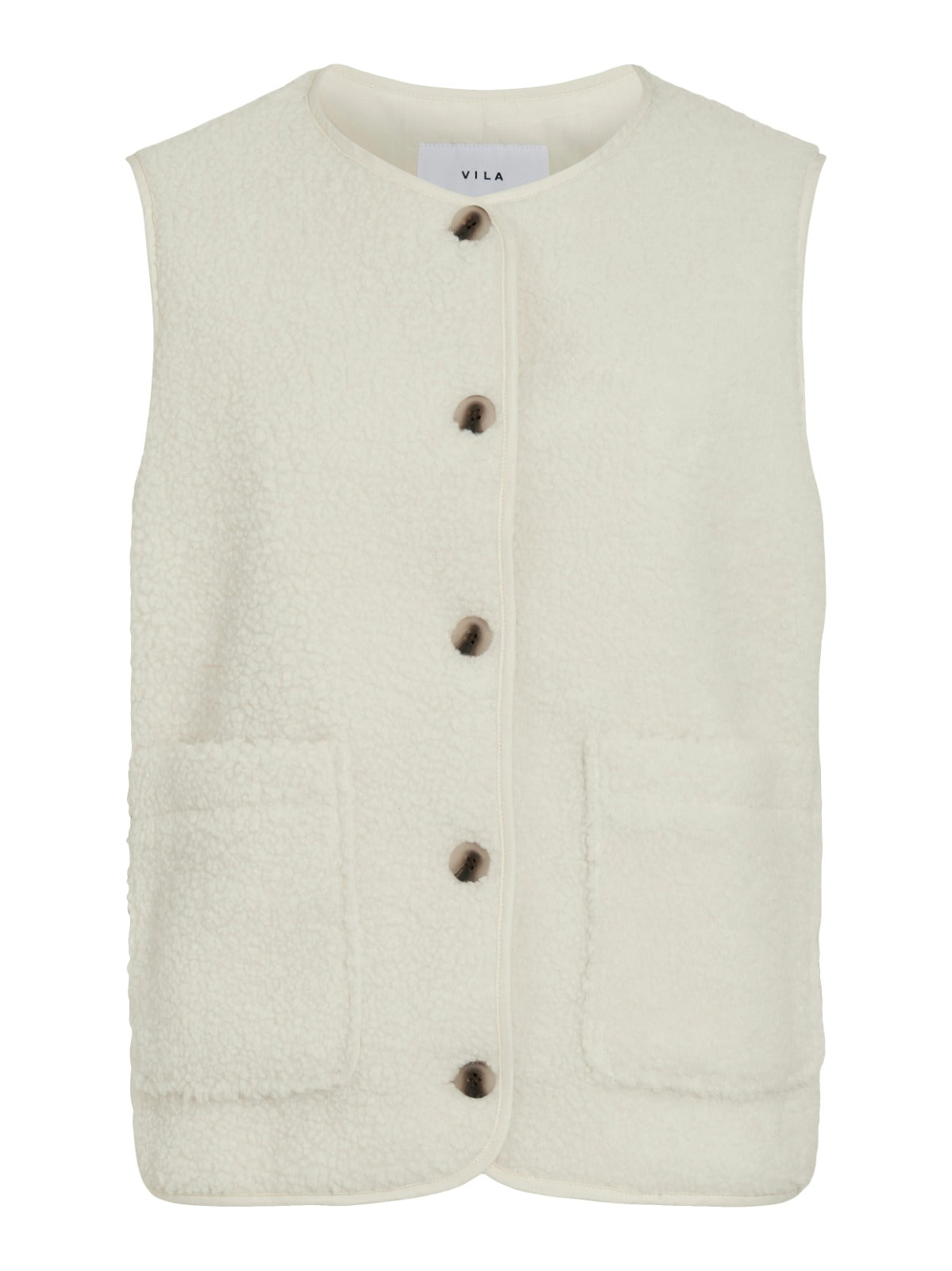 Ada Cream Teddy Waistcoat/Gilet