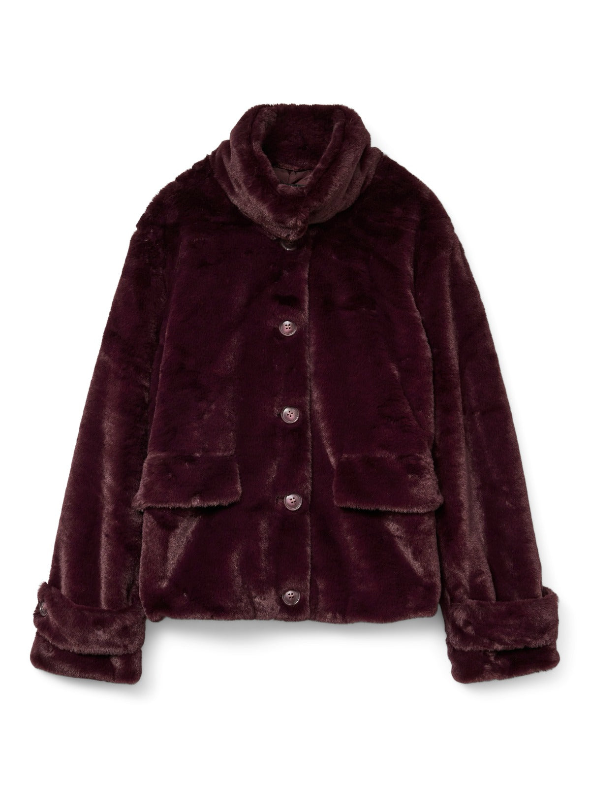 Sonjaeva Faux Fur Wine Jacket