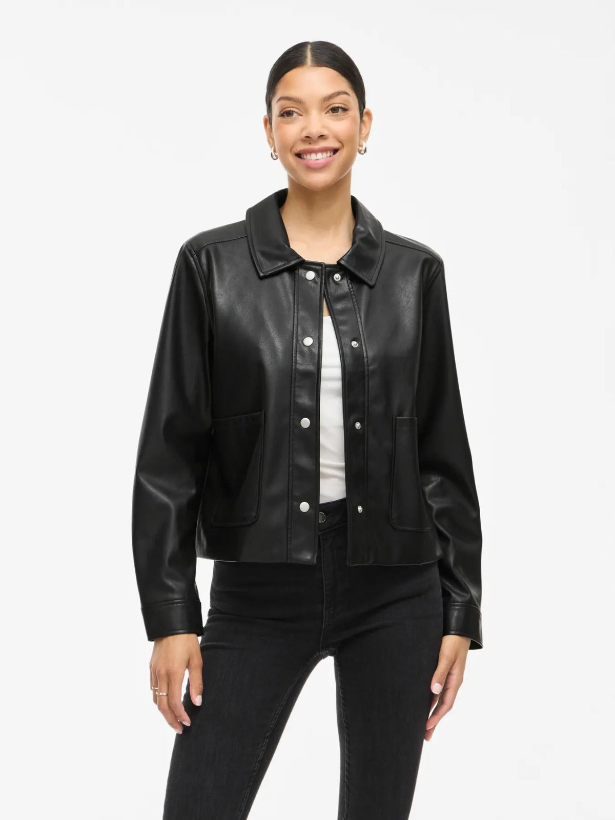 Hellium Black PU Jacket