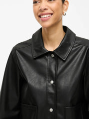 Hellium Black PU Jacket