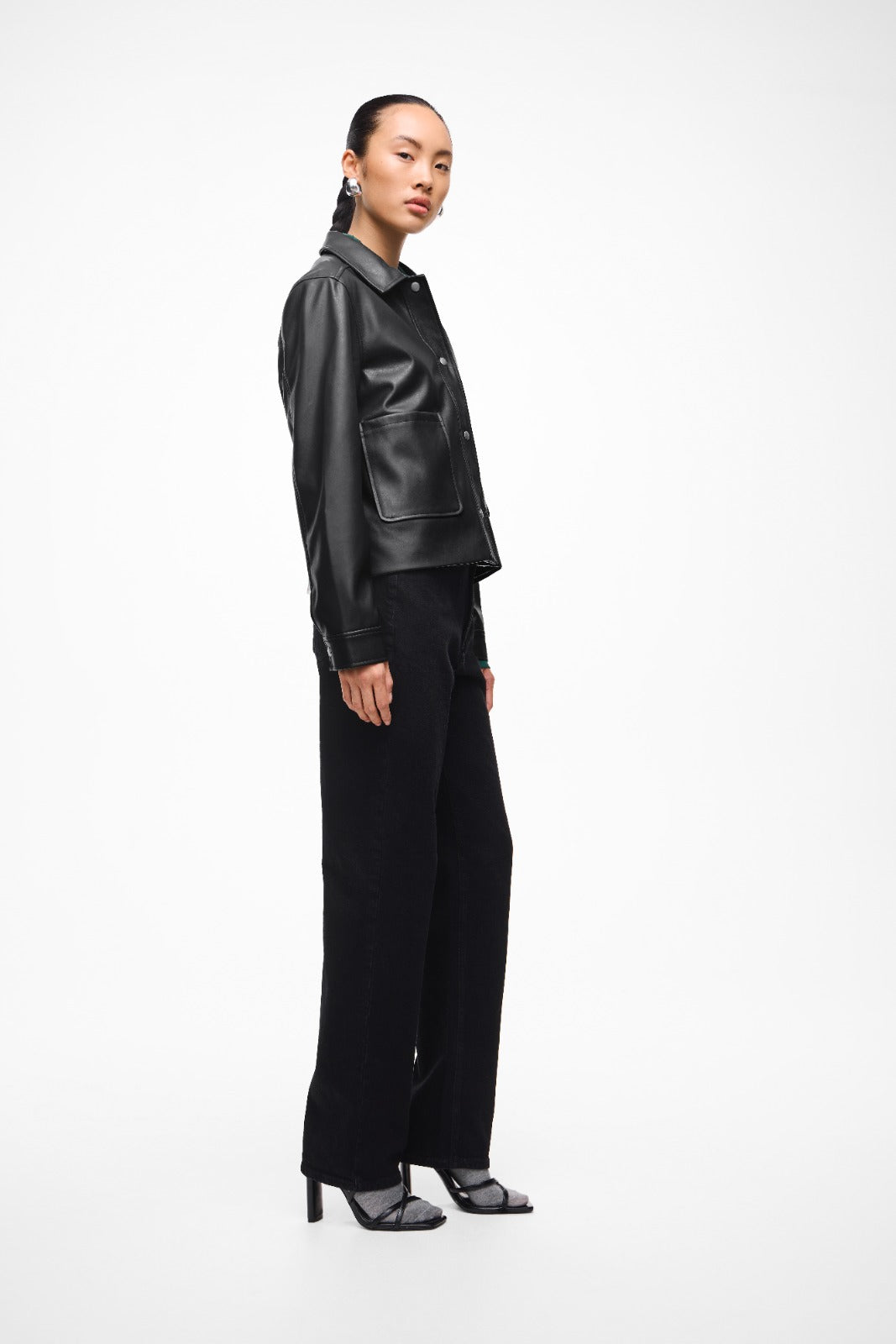Hellium Black PU Jacket