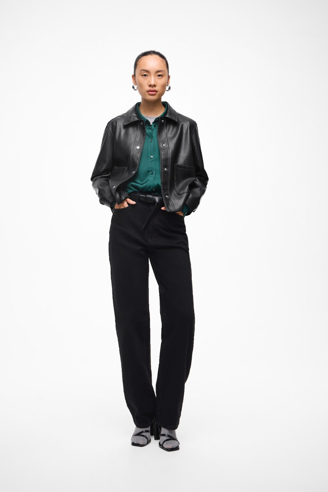 Hellium Black PU Jacket