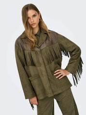 Frange  Faux Suede Fringe Jacket