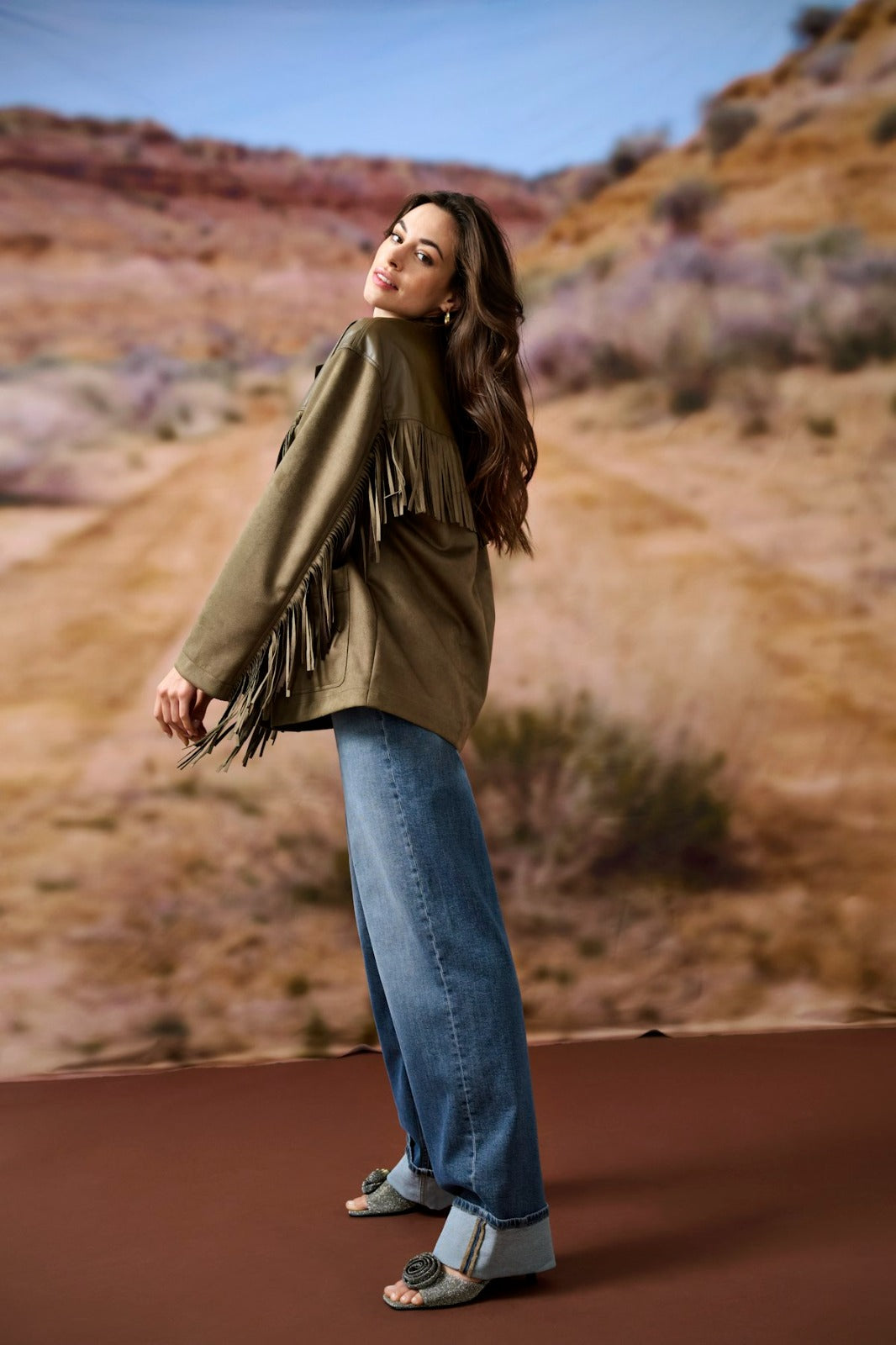 Frange  Faux Suede Fringe Jacket