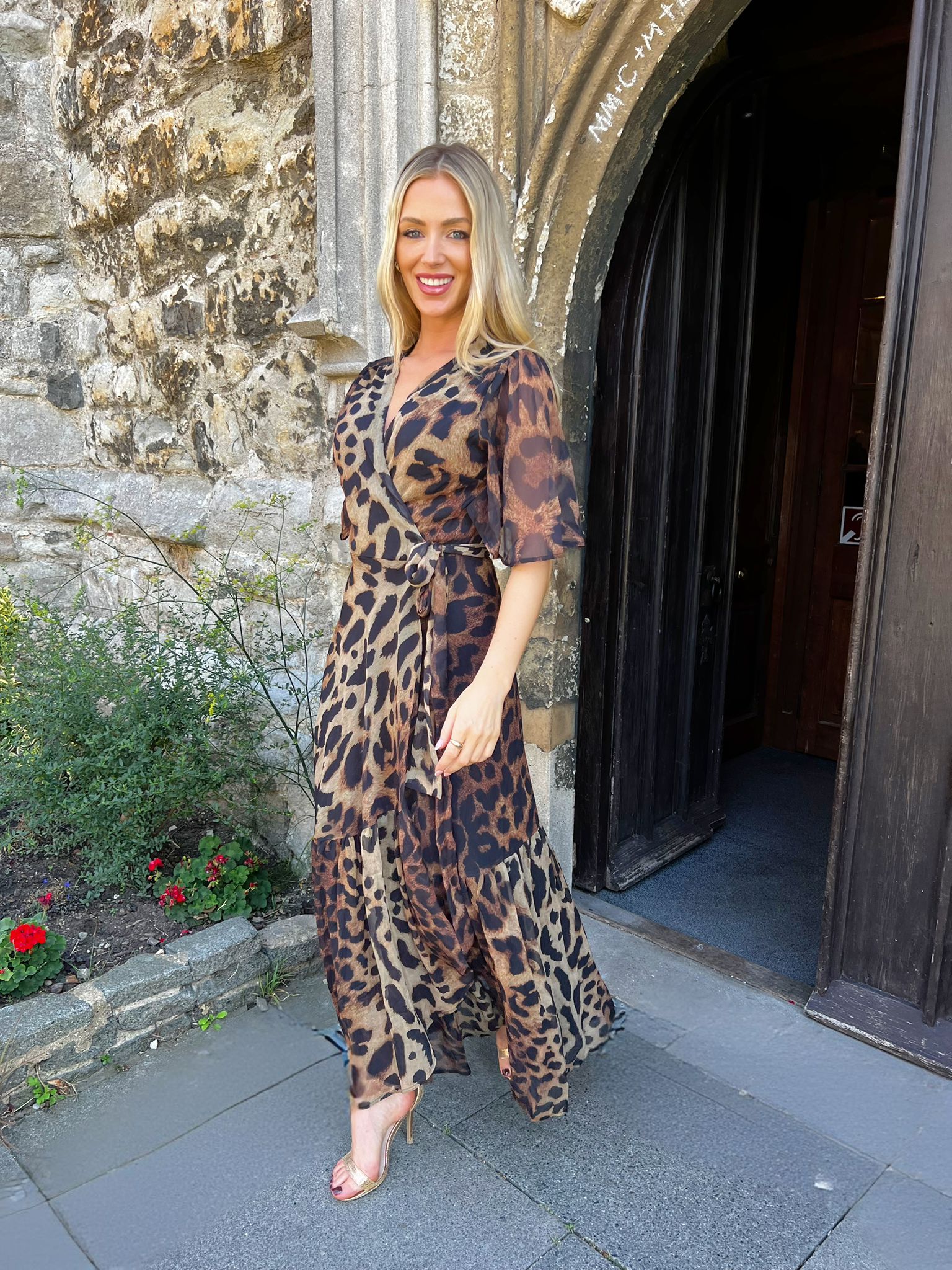 The Lexi Wrap Leopard Print Maxi Dress