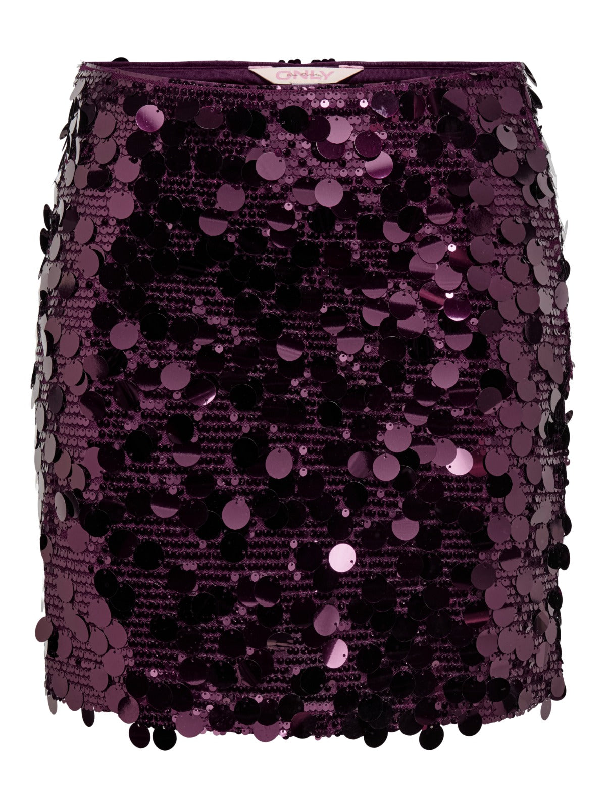 Jadel Burgundy Sequin Mini Skirt