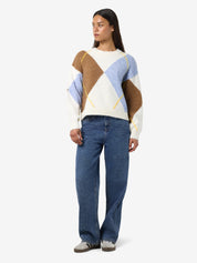 Armie O-neck Argyle Knit Pullover