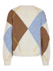 Armie O-neck Argyle Knit Pullover