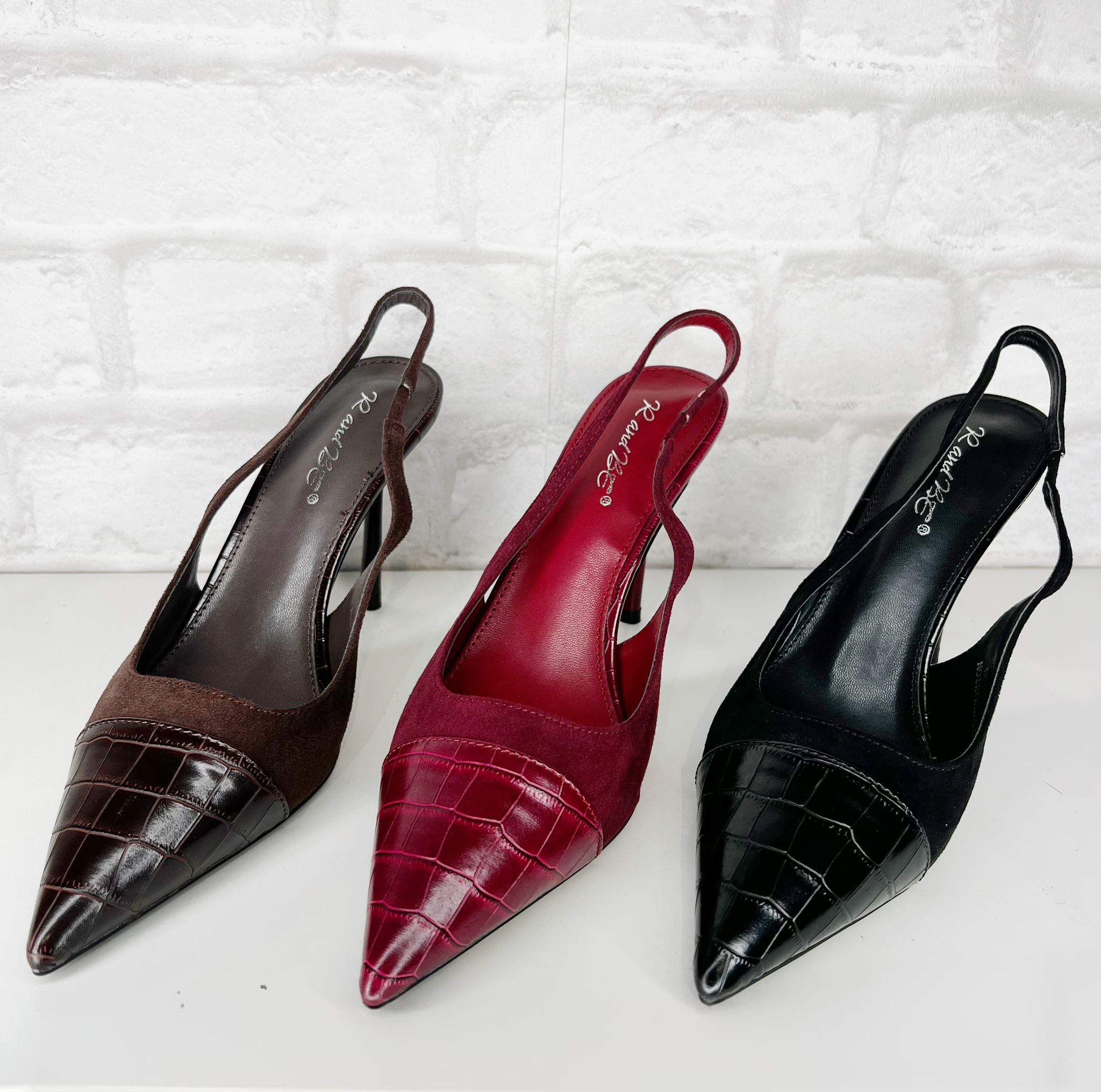Jules Leather and Suede Style Heel