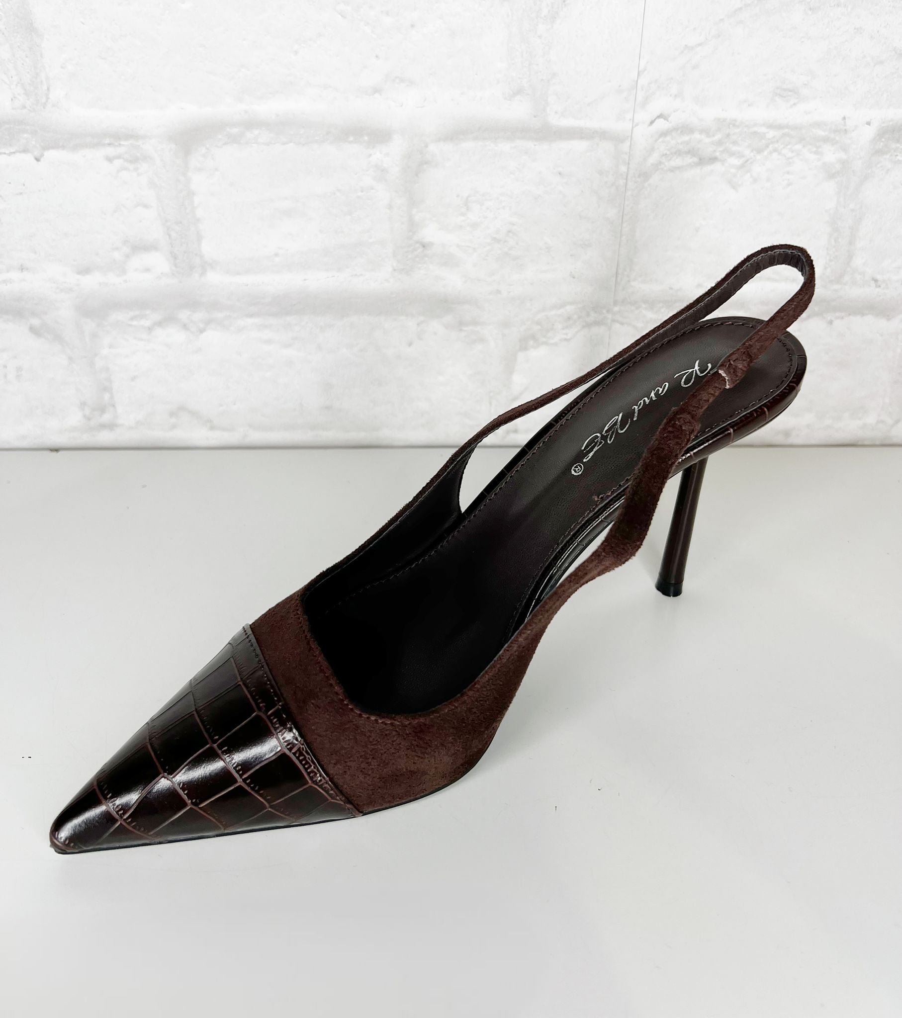 Jules Leather and Suede Style Heel