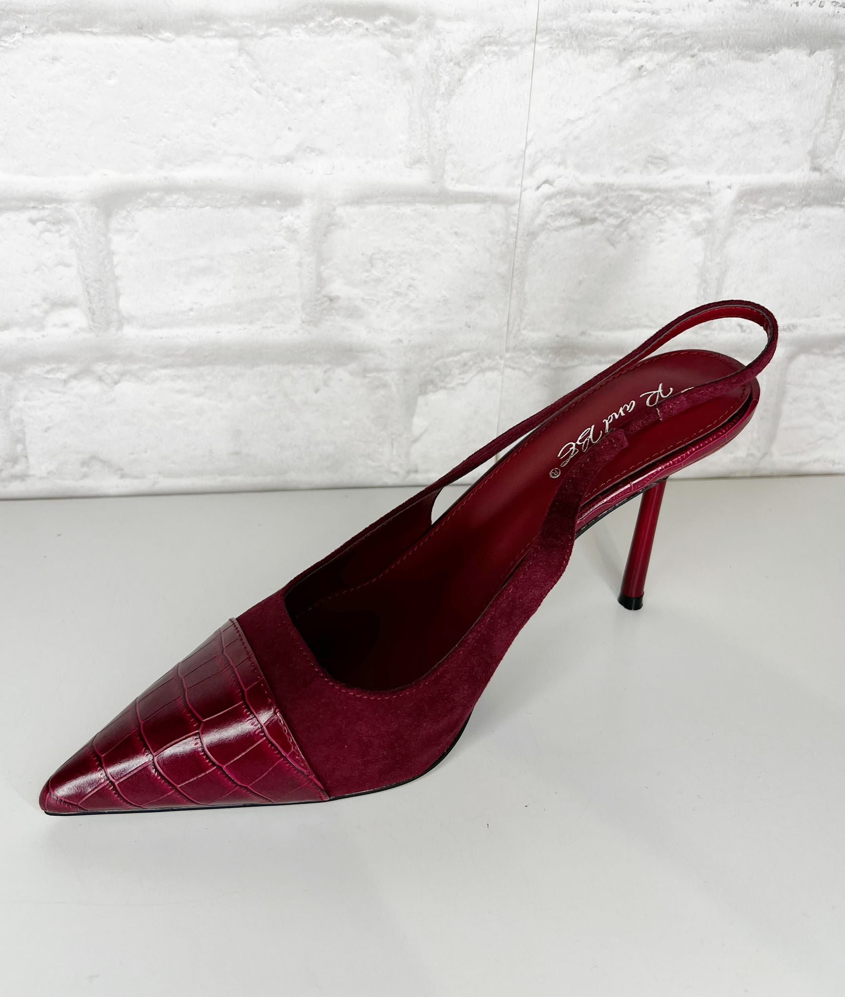 Jules Leather and Suede Style Heel