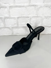 Charlie Pointy Suede Mary-Jane Heel