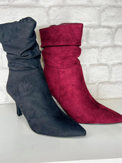 Tabbi Ruched Suede Style Short Boot