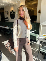 Chloe Beige Button up Cardigan