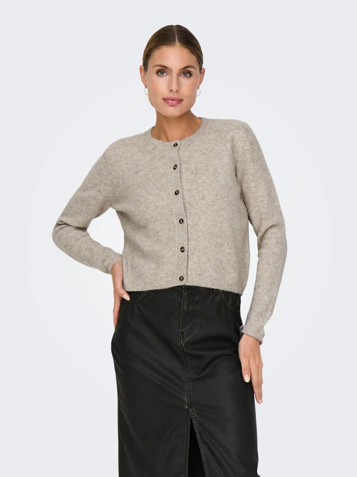 Chloe Beige Button up Cardigan