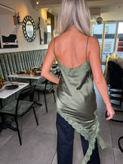 Kitty Lace and Satin Slip Dress/Vest