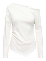Catie Asymmetric Top White