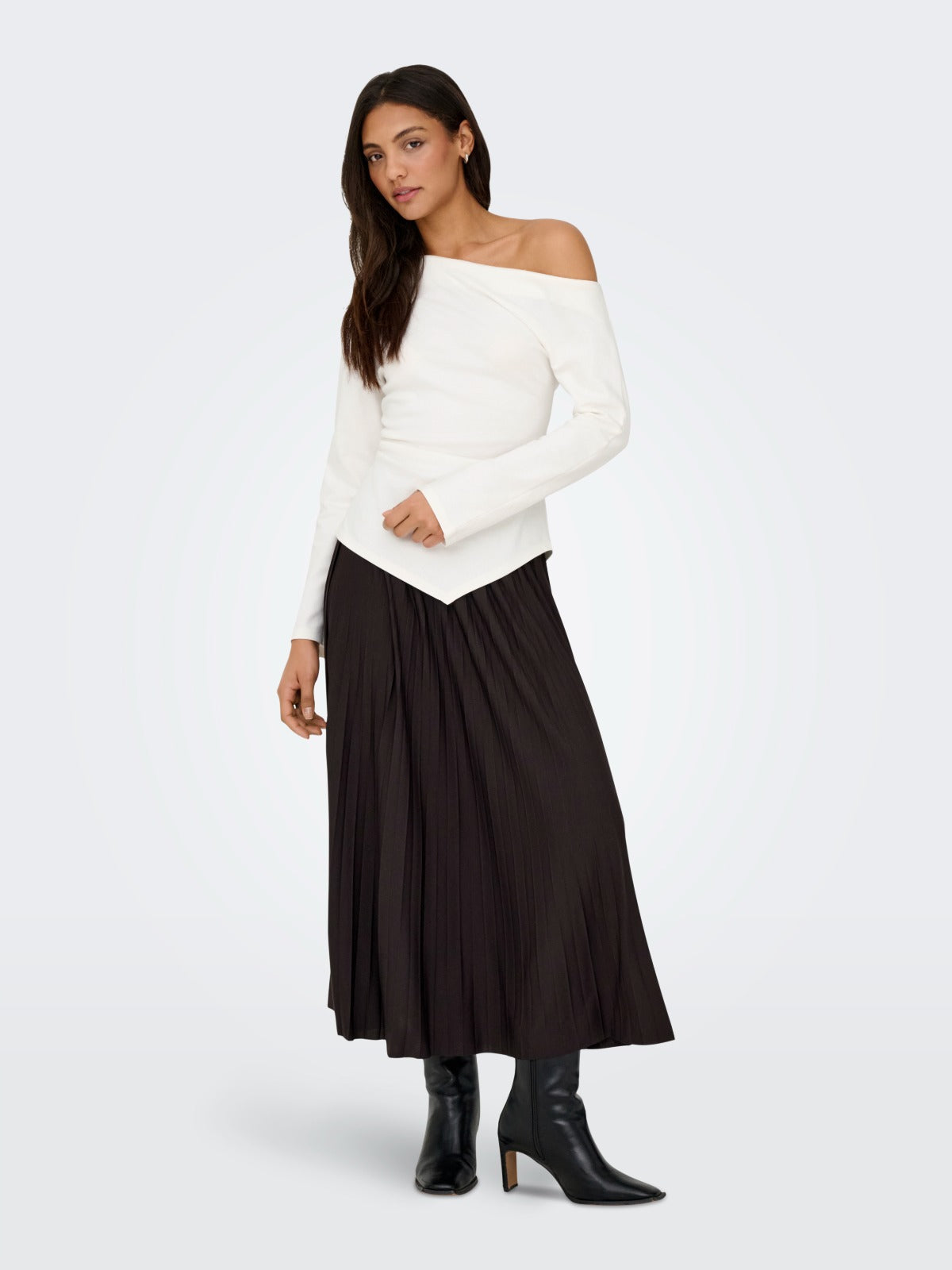 Catie Asymmetric Top White