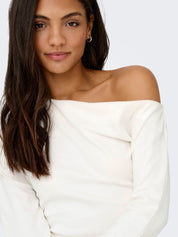 Catie Asymmetric Top White