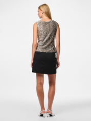 Kam Sequin Tank Top Silver